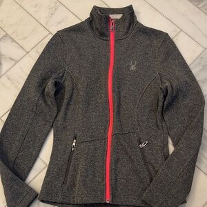 Spyder Gray CORE fleece Women's Sweater with Pink Accents